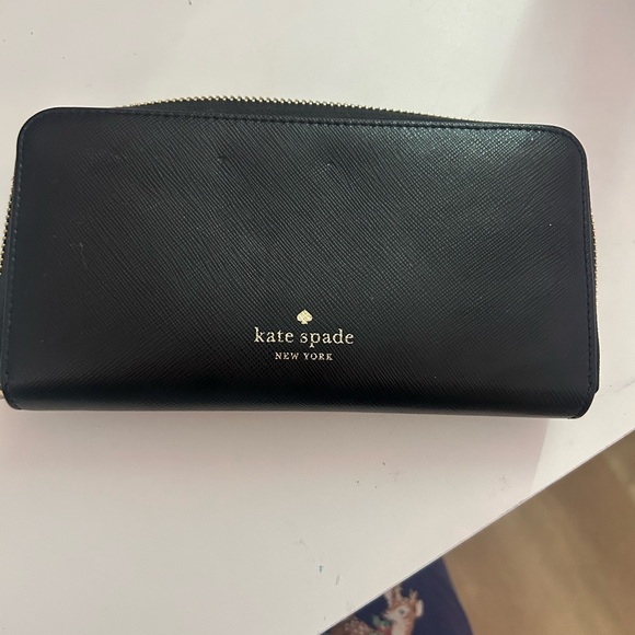 Kate Spade New York Meow Cat Saffiano Leather Large Continental Wallet - Picture 6 of 9